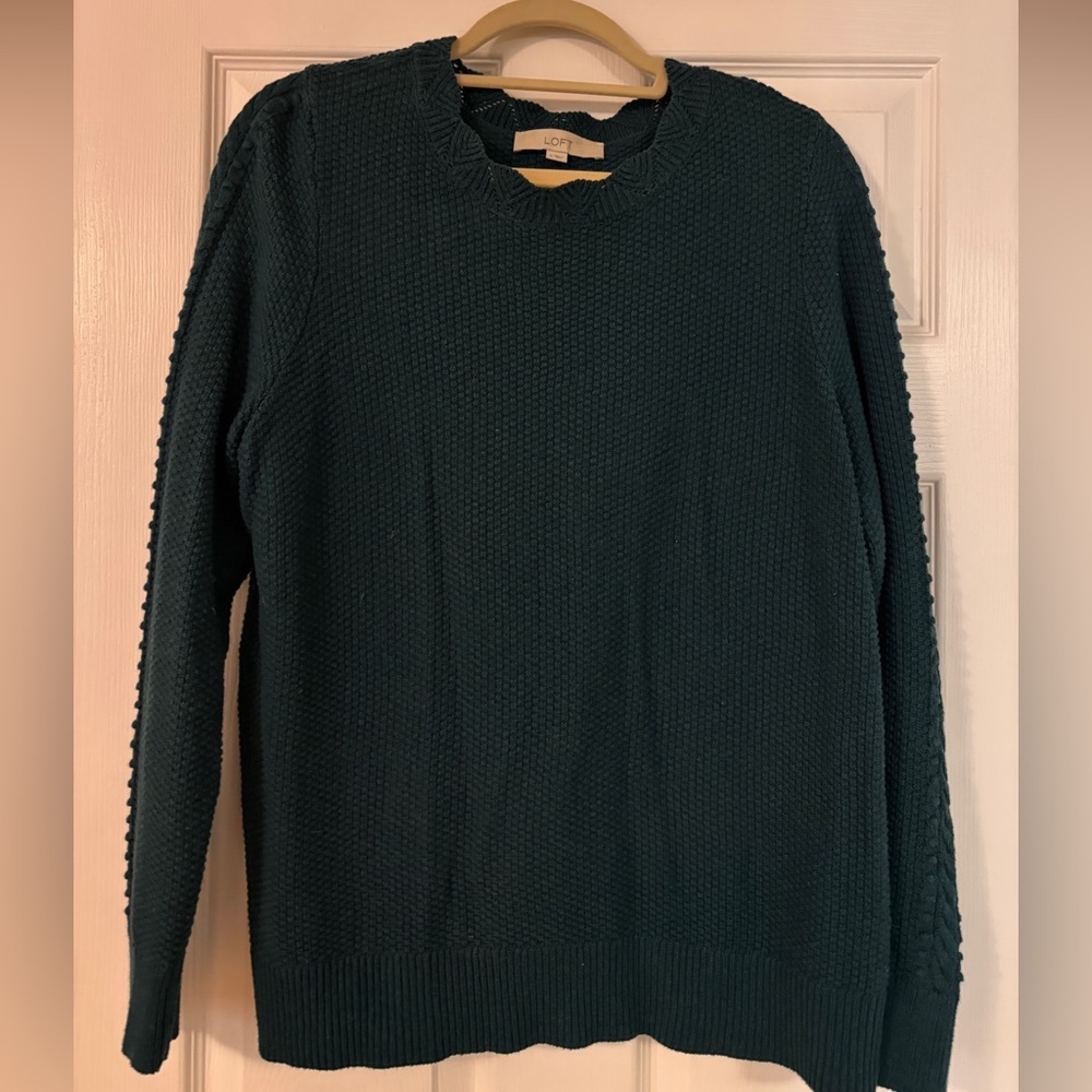 LOFT Forest Green Knit Sweater